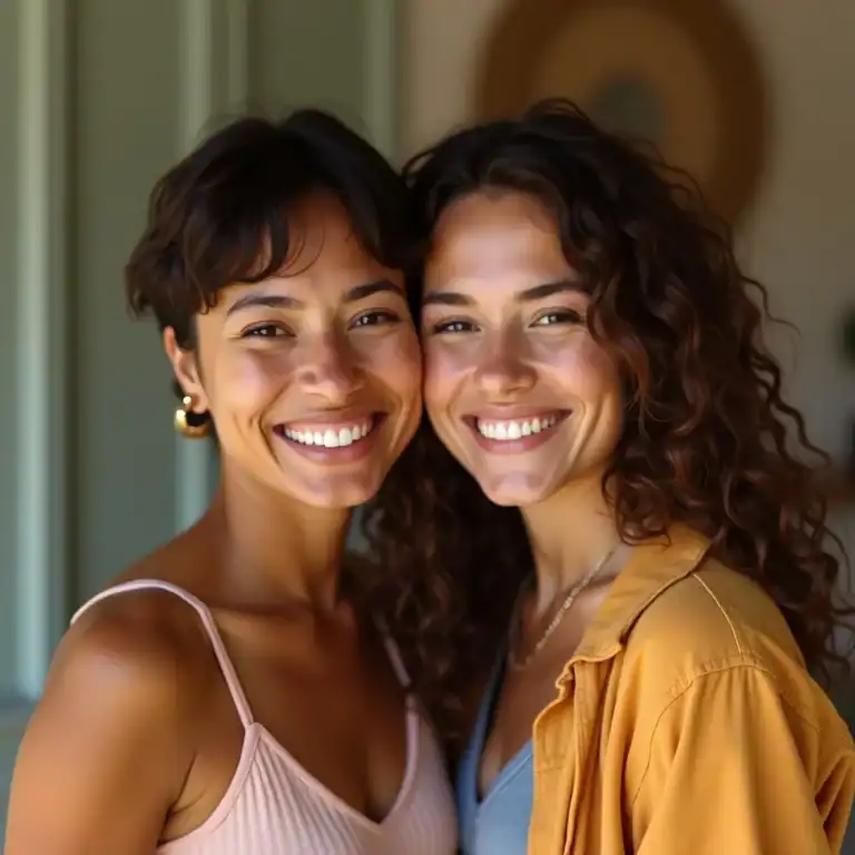 two women that are friendly and approachable in a neurodivergent relationship
